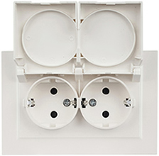 розетка 2-местная IEK РСбш12-3-44-БрЖ Brite - внешний вид