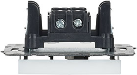 выключатель 1-клавишный IEK ВС10-1-1-БрЖ Brite - вид сбоку