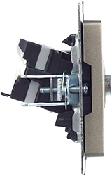 розетка TV+RJ45 IEK РТВ/РК12-БрШ Brite - вид сбоку