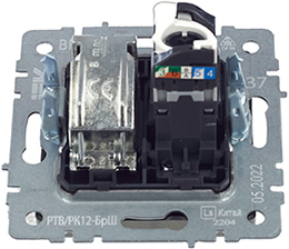 розетка TV+RJ45 IEK РТВ/РК12-БрШ Brite - вид с тыльной стороны