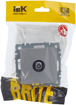 розетка ТВ проходная IEK РТВ10-0-БрА Brite - упаковка