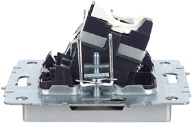 розетка TV+RJ45 IEK РТВ/РК12-БрА Brite - вид сбоку