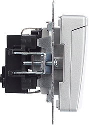 розетка 1-местная IEK РСбш10-3-БрА Brite - вид сбоку