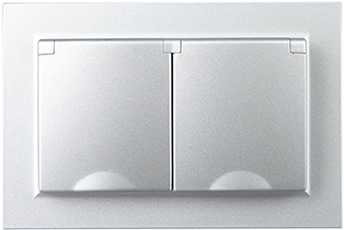 розетка 2-местная IEK РСбш12-3-44-БрА Brite - внешний вид