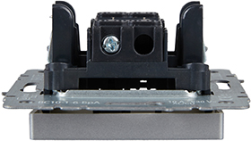 выключатель 1-клавишный проходной IEK ВС10-1-6-БрА Brite - вид сбоку