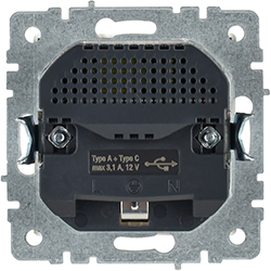 розетка 1-местная IEK РЮш11-1-БрКр Brite - вид с тыльной стороны