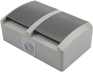 розетка 2-местная горизонтальная Kranz KR-78-0614 Industrial - внешний вид