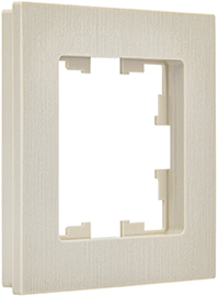 рамка 1-постовая IEK РУ-1-Бр Brite бежевый рифленый - внешний вид