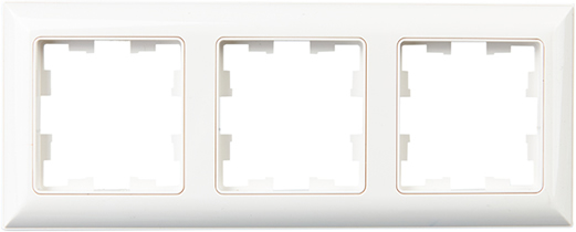 рамка 3-постовая IEK РУ-3-Бр Brite белый / белый - внешний вид