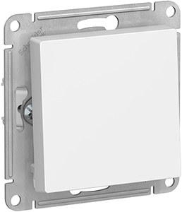 выключатель 1-клавишный Systeme Electric AtlasDesign с самовозвратом, лотос - внешний вид