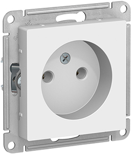 розетка 1-местная Systeme Electric AtlasDesign, лотос - внешний вид