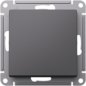 выключатель 1-клавишный Systeme Electric AtlasDesign, базальт - внешний вид