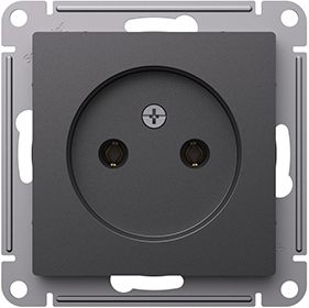 розетка 1-местная Systeme Electric AtlasDesign, базальт - внешний вид