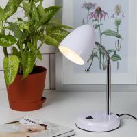 Светильник настольный 40Вт E27 белый подставка ЭРА