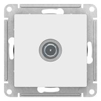 Атлас белый розетка TV оконечная скрытая 1-ая