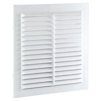 Решетка 190*190мм пластик белый неразъемная с москитной сеткой TDM