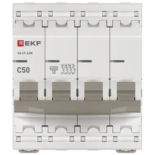 Автомат 4Р 50А C 4,5кА ВА47-63N EKF PROxima 