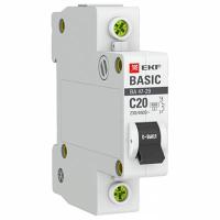 Автомат 1Р 20А C 4,5кА ВА47-29 EKF Basic 
