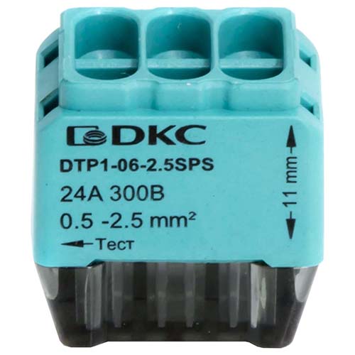 Клемма 6*2,5мм2 компактная синий DKC 6 шт
