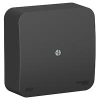 Коробка 75*75*30 квадрат антрацит IP42 Бланка ОП 