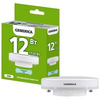 Лампа свд 220В GX53 12Вт 6500К 1200лм таблетка матовая Generica 