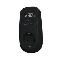 Реле напряжения 1ф 16А в розетку PR Welrok black