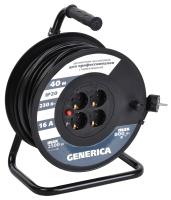 Удлинитель 4-мест 40м ПВС 3*1,5 черный катушка IP20 GENERICA (IEK) аналог949271