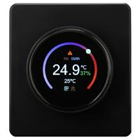 Миле Раунд терморегулятор теплого пола скрытая 10А программируемый черный Kranz Wi-Fi