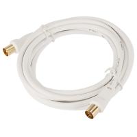 Шнур TV-TV 3м белый гнездо-штекер