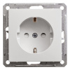 Вессен59 белый розетка скрытая 1-мест заземление шторки IP20 