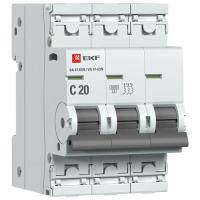 Автомат 3Р 20А C 6кА ВА47-63N EKF 