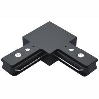 Соединитель " L" для однофазного трека черный Gauss