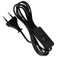 Шнур 1,8м ШВВП 2*0,75 черный выкл 