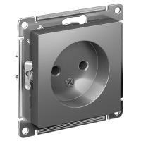 AtlasDesign сталь розетка скрытая 1-мест IP20 