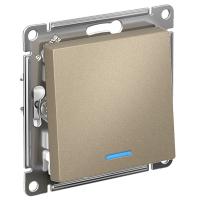 AtlasDesign шампань выключатель 1кл с подсветкой скрытая 10А IP20 