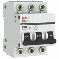 Автомат 3Р 40А C 4,5кА ВА47-29 EKF Basic 