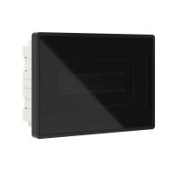 Бокс 12мод встраиваемый  черный черная прозрачная дверь IP40 FRAME DKC