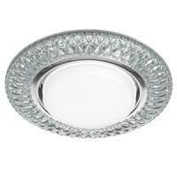 Светильник точечный GX53 круг прозрачный встраиваемый подсветка