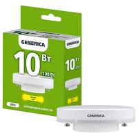 Лампа свд 220В GX53 10Вт 3000К 1000лм таблетка матовая Generica 