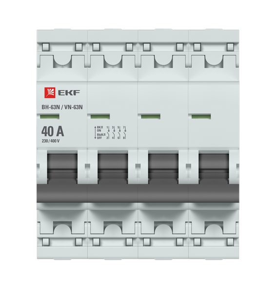 Выключатель нагрузки 4Р 40А ВН-63N EKF PROxima