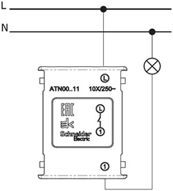 AtlasDesign шампань выключатель 1кл скрытая 10А IP20 