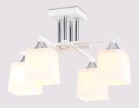 Светильник потолочный (люстра) 4*60Вт E27 белый/хром