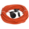 Удлинитель 1-мест 30м ПВС 2*0,75 оранжевый  IP44 ЭРА 