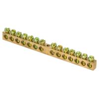 Шина нулевая 6*9 14групп без изолятора винтовой по центру