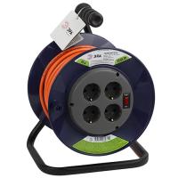 Удлинитель 4-мест 20м ПВС 3*1,5 черный катушка IP20 ЭРА пластик