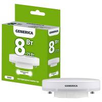 Лампа свд 220В GX53 8Вт 4000К 800лм таблетка матовая Generica 