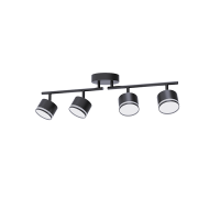 Светильник настенный (спот) 4*20Вт GX53 черный поворотный Jazzway белый декор, пов.корпус