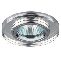 Светильник точечный GU5.3 круг хром/зеркальный встраиваемый 