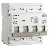 Дифавтомат 4Р 63А C тип AC 30мА 6кА 4мод АВДТ-63N EKF PROxima