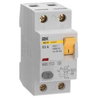 Выключатель дифференциальный (УЗО) 2Р 63А 30мА AC ВД3-63 IEK